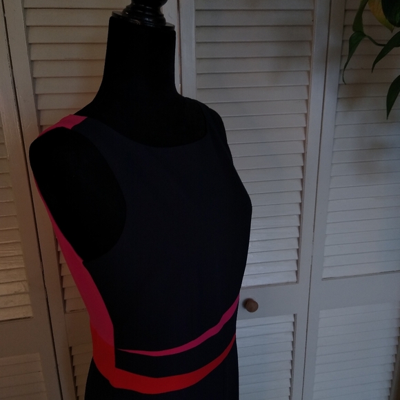 Vince Camuto Navy Colorblock Sleeveless Wide-Leg Jumpsuit Sz 6 Pink Red - Picture 6 of 14